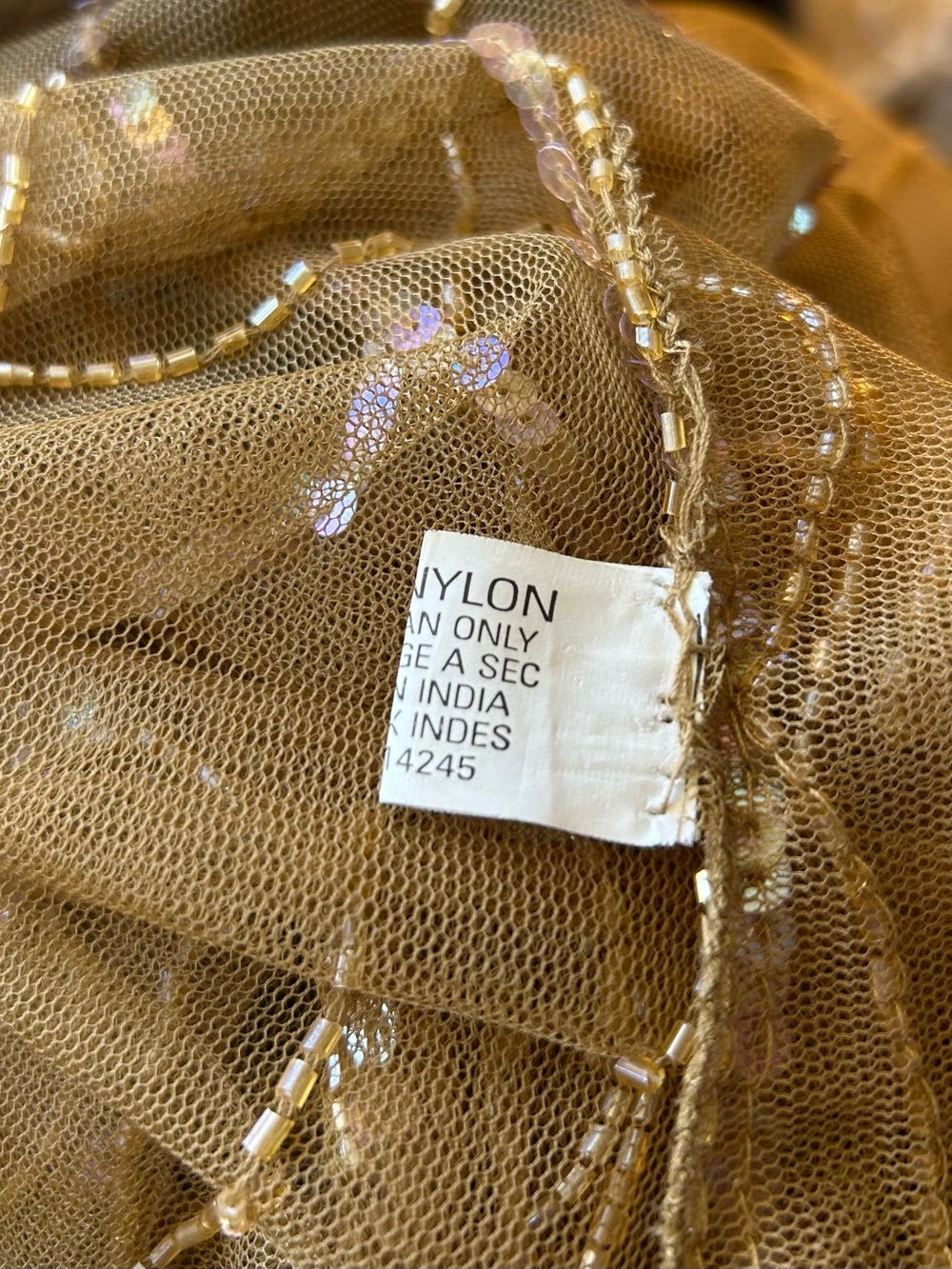 1920s style beaded sequin evening cape bolero flapper shawl. Made in India - Picture 8 of 10